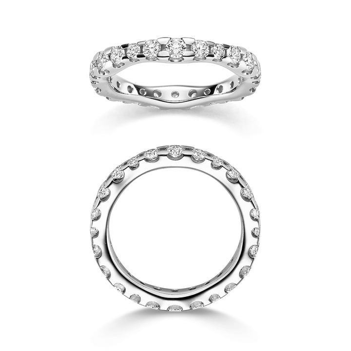 Leo Wittwer - Candlelight Wave Ring – 11-1036471-1000 – Weißgold – Diamanten - Ringe für Damen