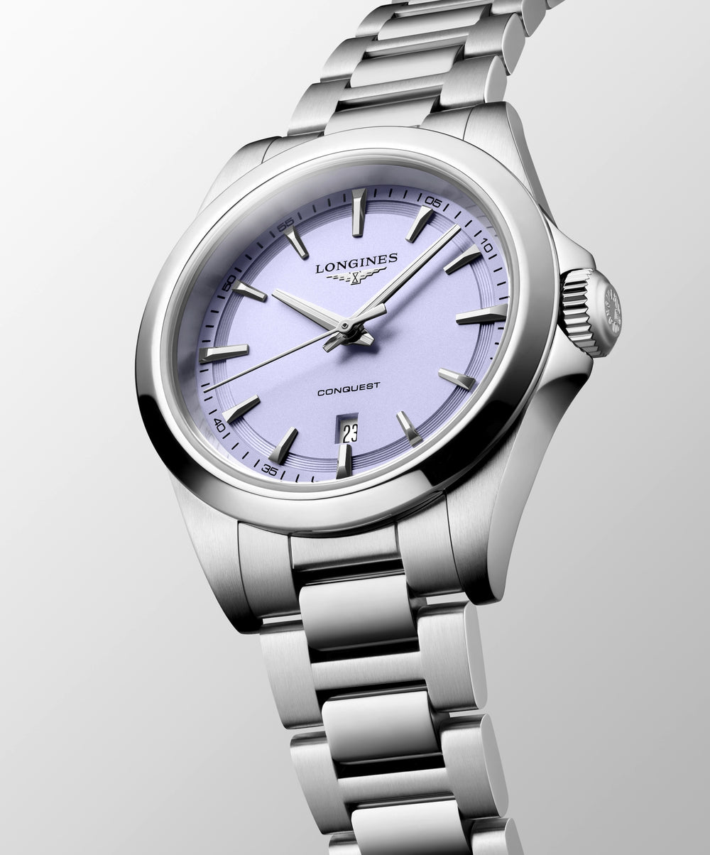 Longines Conquest - L3.350.4.02.6 – Quarzwerk – Lavendel - 30 mm - Damenuhr in lila