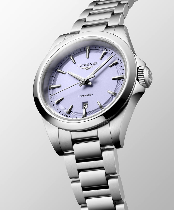 Longines Conquest - L3.350.4.02.6 – Quarzwerk – Lavendel - 30 mm - Damenuhr in lila