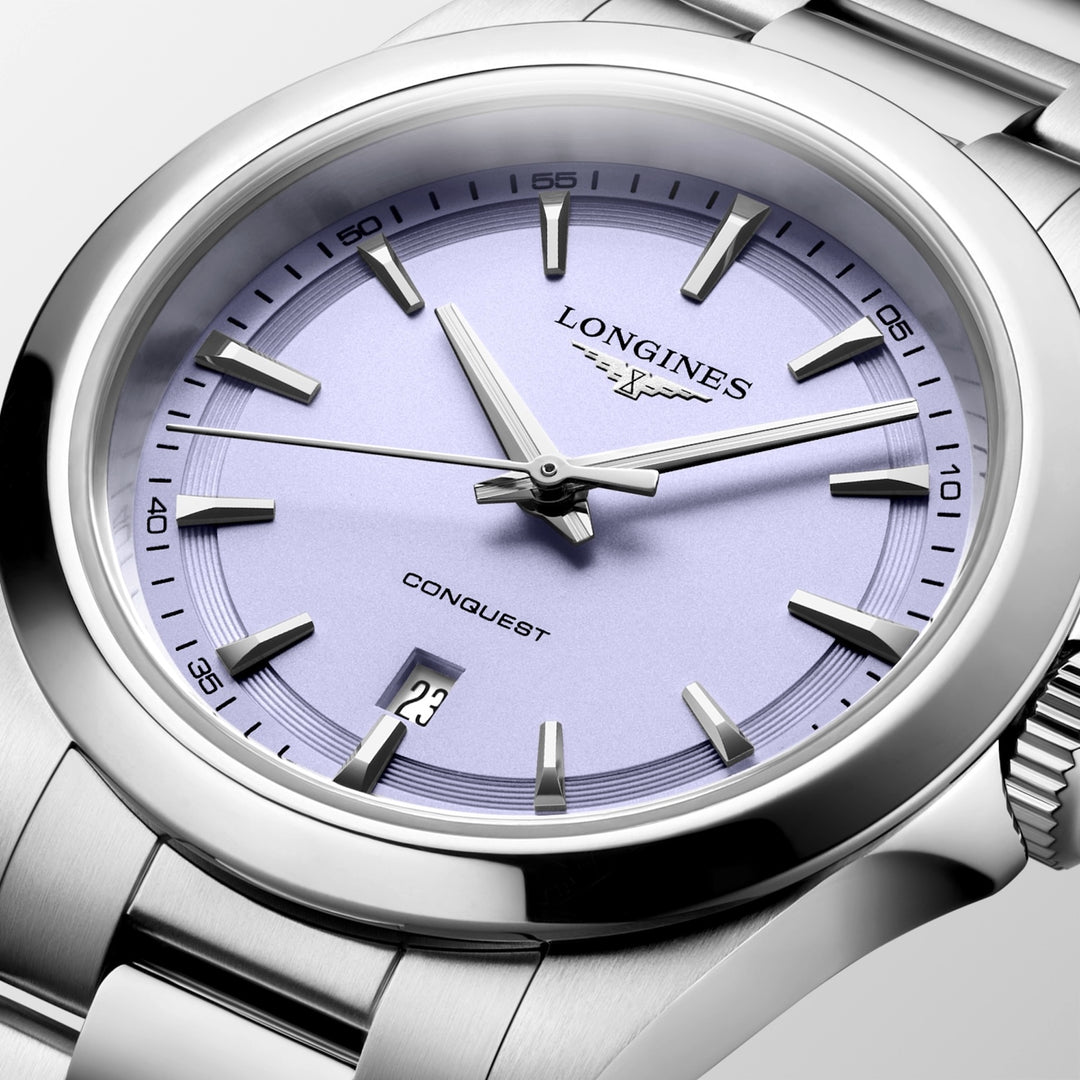 Longines Conquest - L3.350.4.02.6 – Quarzwerk – Lavendel - 30 mm - Damenuhr in Mönchengladbach kaufen