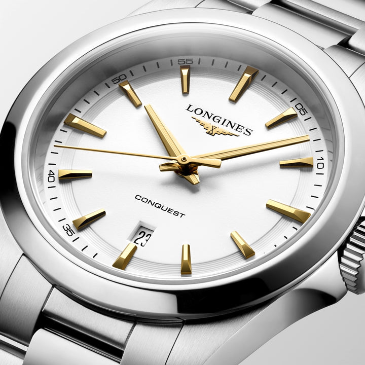Longines Conquest - L3.350.4.12.6 – Quarzwerk – weiß - 30 mm - Damenuhr mit weißem Zifferblatt