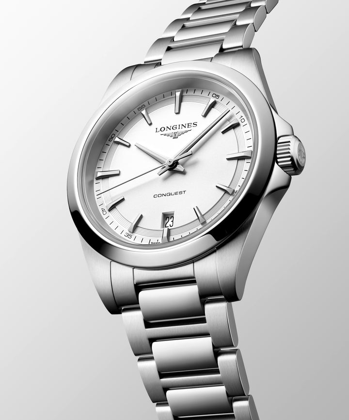 Longines - Conquest - L3.750.4.12.6 – Quarzwerk – weiß - 38 mm - Damen- und Herrenuhr in Mönchengladbach kaufen