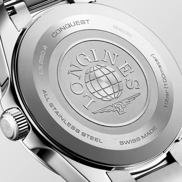Longines - Conquest - L3.860.4.12.6 – Quarzwerk – weiß - 41 mm - Herrenuhr