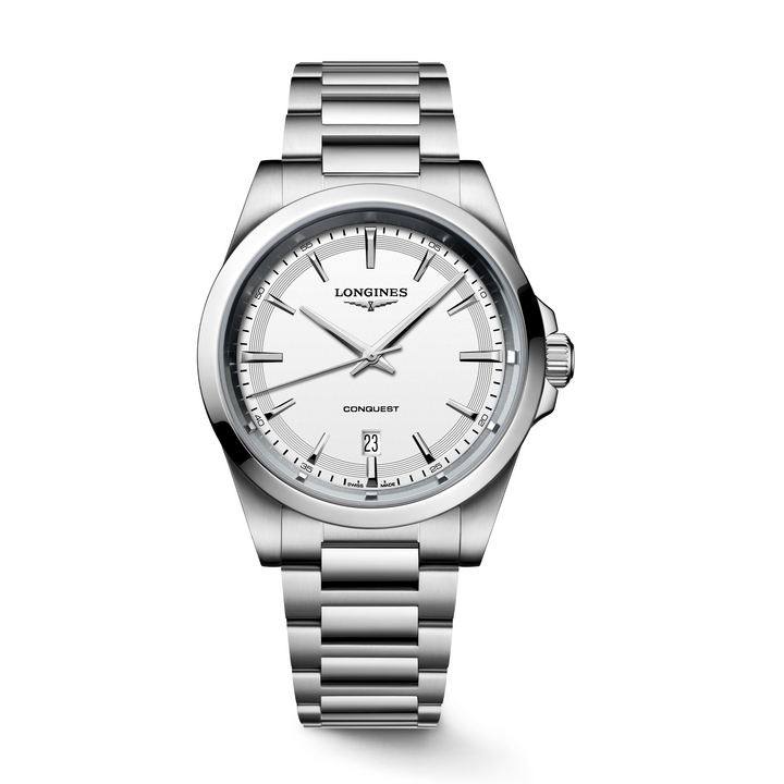 Longines - Conquest - L3.860.4.12.6 – Quarzwerk – weiß - 41 mm - Herrenuhr