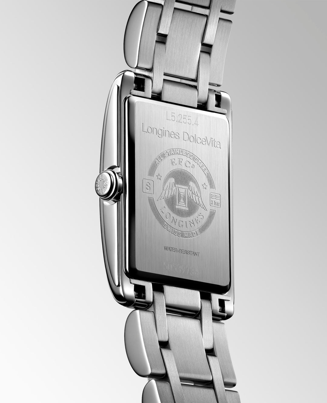 Longines - DolceVita - L5.255.4.87.6 – Quarzwerk – silber - 20,8 mm x 32 mm - Damenuhr mit Edelstahlboden