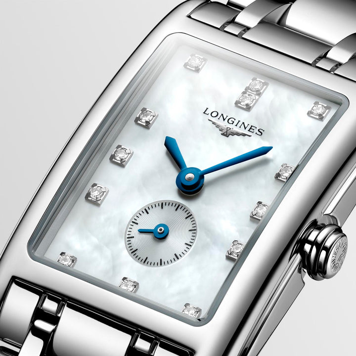 Longines - DolceVita - L5.255.4.87.6 – Quarzwerk – silber - 20,8 mm x 32 mm - Damenuhr mit Perlmuttblatt