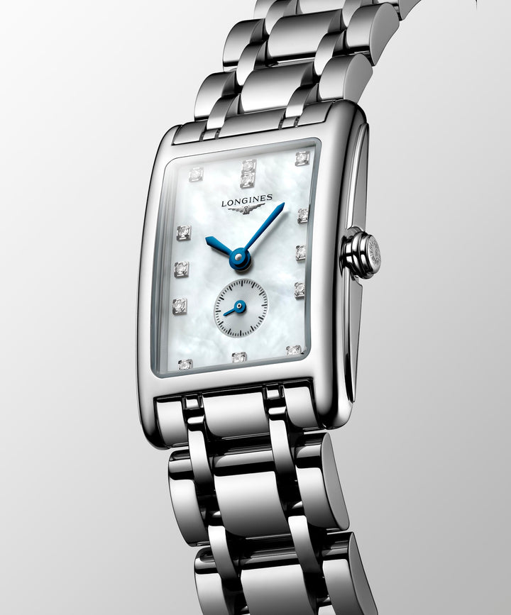 Longines - DolceVita - L5.255.4.87.6 – Quarzwerk – silber - 20,8 mm x 32 mm - Damenuhr mit Diamanten