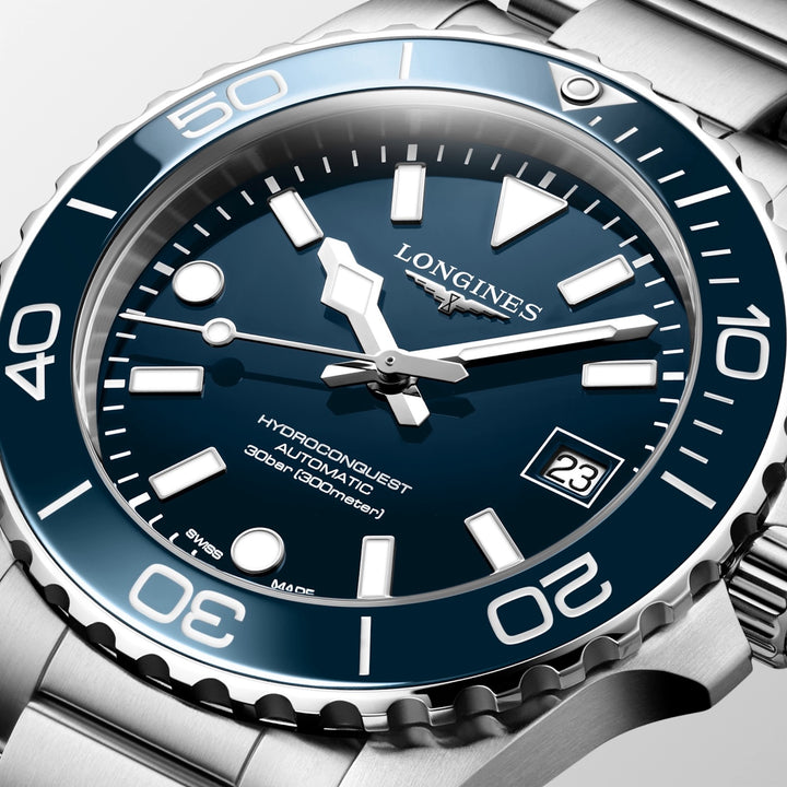Longines - Hydroconquest - &nbsp;L3.779.4.96.6 – Automatikwerk – blau - 39 mm - Herren- und Damenuhr in blau