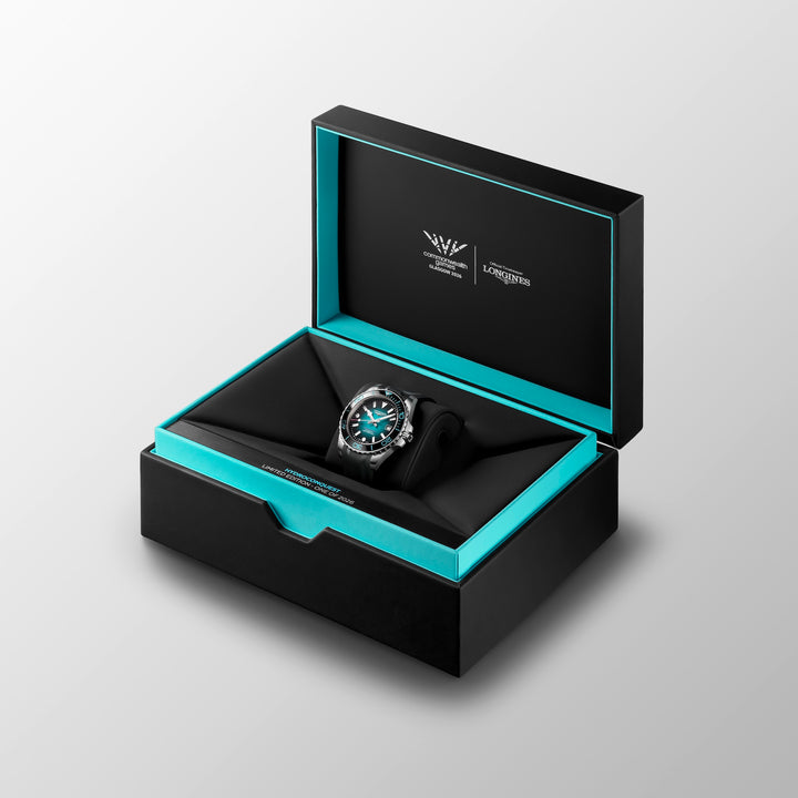 Longines - Hydroconquest 2026 Commonwealth Games Edition - L3.788.4.09.9 – Automatikwerk – schwarz, blau, grün - 42 mm - Herrenuhr mit Uhrenbox