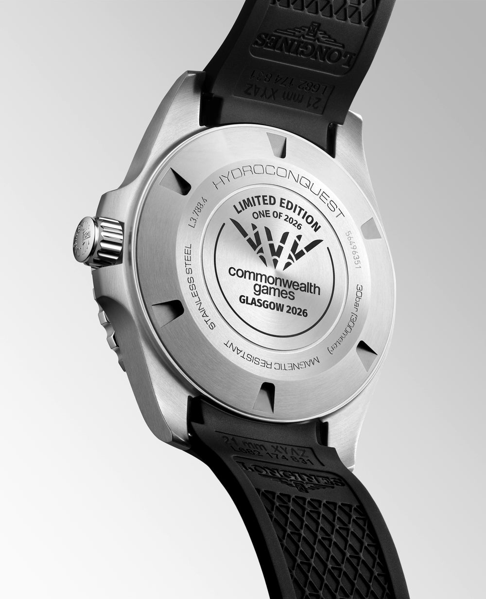 Longines - Hydroconquest 2026 Commonwealth Games Edition - L3.788.4.09.9 – Automatikwerk – schwarz, blau, grün - 42 mm - Herrenuhr mit Edelstahlboden