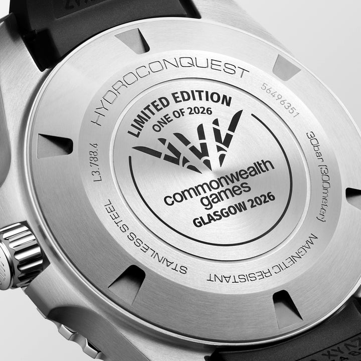 Longines - Hydroconquest 2026 Commonwealth Games Edition - L3.788.4.09.9 – Automatikwerk – schwarz, blau, grün - 42 mm - Herrenuhr 