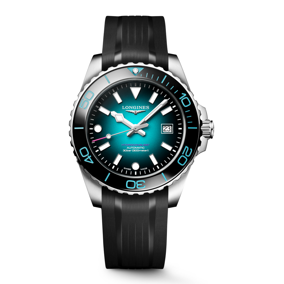 Longines - Hydroconquest 2026 Commonwealth Games Edition - L3.788.4.09.9 – Automatikwerk – schwarz, blau, grün - 42 mm - Herrenuhr