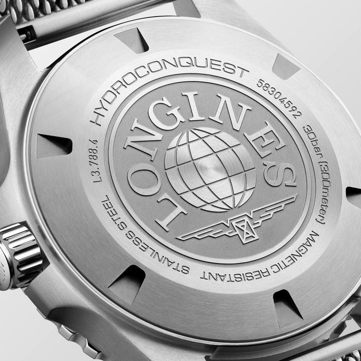 Longines - Hydroconquest - L3.788.4.70.6 – Automatikwerk – schwarz, grau - 42 mm - Herrenuhr 