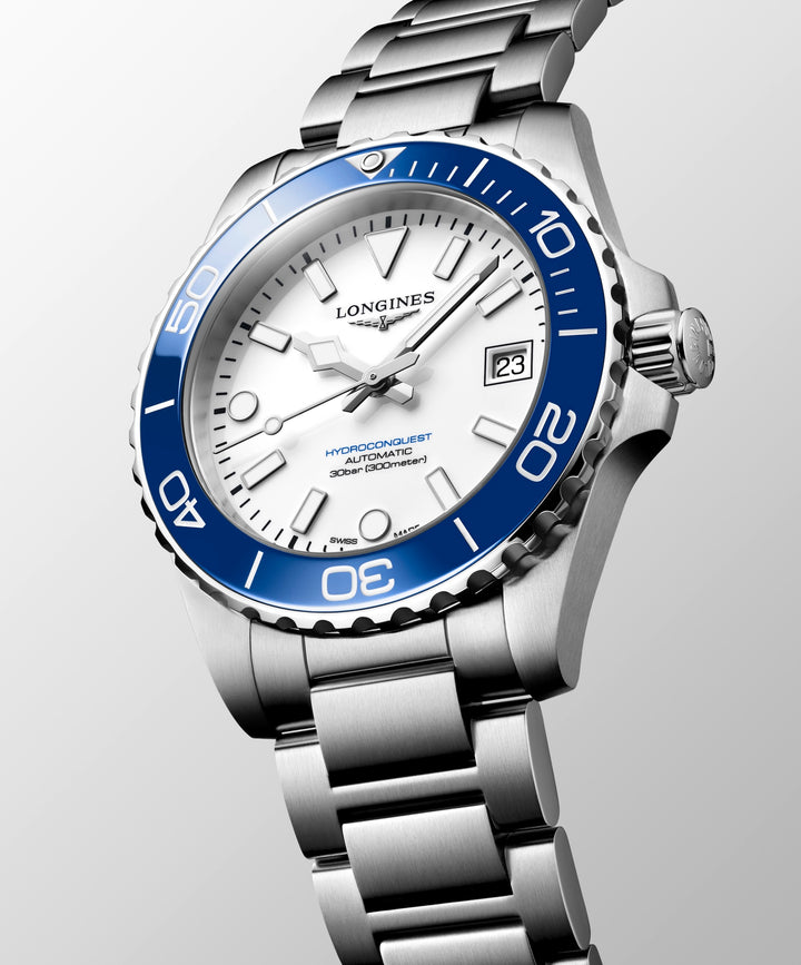 Longines - Hydroconquest Sylt Edition - L3.779.4.19.6 – Automatikwerk – weiß, blau - 39 mm - Herren- und Damenuhr