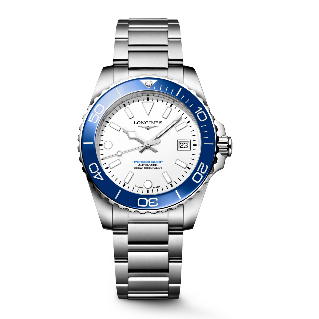 Longines - Hydroconquest Sylt Edition - L3.779.4.19.6 – Automatikwerk – weiß, blau - 39 mm - Herren- und Damenuhr