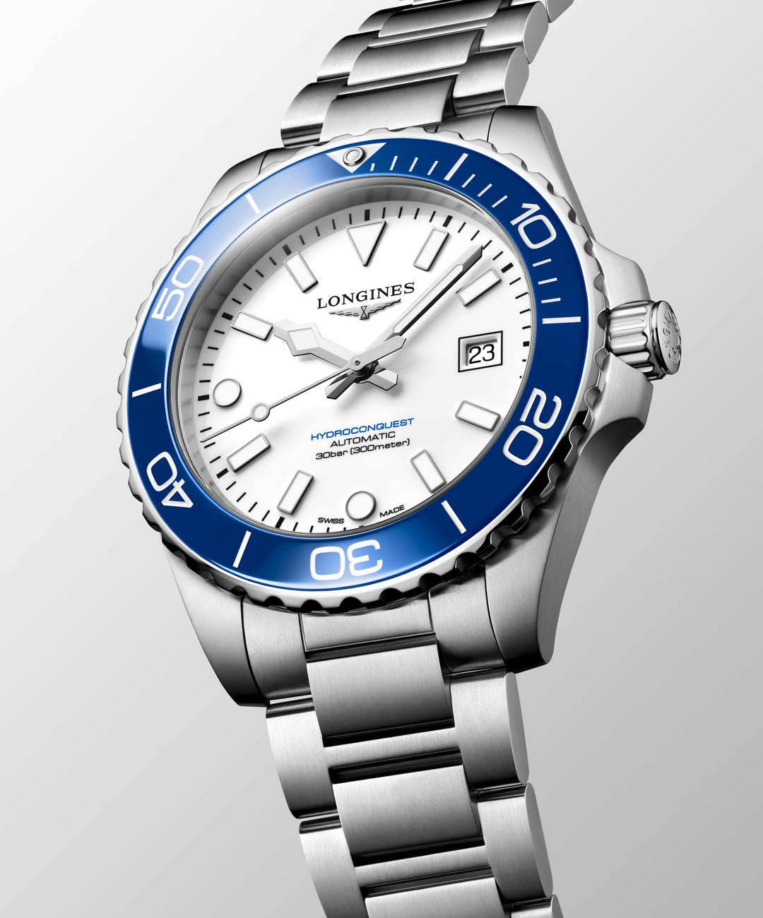 Longines - HydroConquest Sylt Limited Edition - L3.788.4.19.6 – Automatikwerk – weiß, blau - 42 mm - Herrenuhr