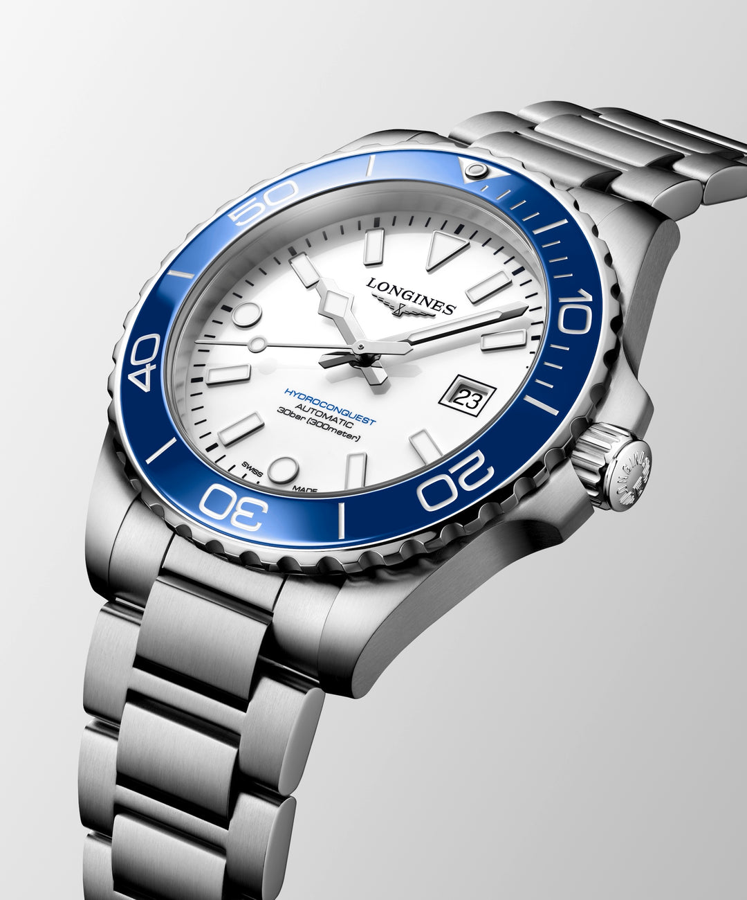 Longines - HydroConquest Sylt Limited Edition - L3.788.4.19.6 – Automatikwerk – weiß, blau - 42 mm - Herrenuhr