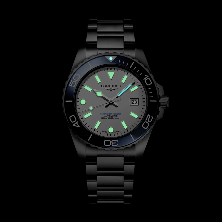 Longines - HydroConquest Sylt Limited Edition - L3.788.4.19.6 – Automatikwerk – weiß, blau - 42 mm - Herrenuhr