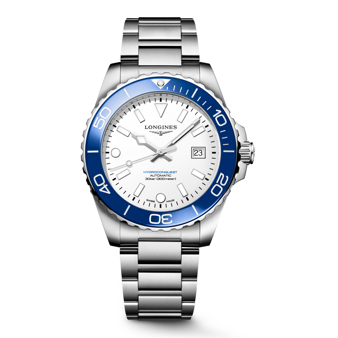 Longines - HydroConquest Sylt Limited Edition - L3.788.4.19.6 – Automatikwerk – weiß, blau - 42 mm - Herrenuhr