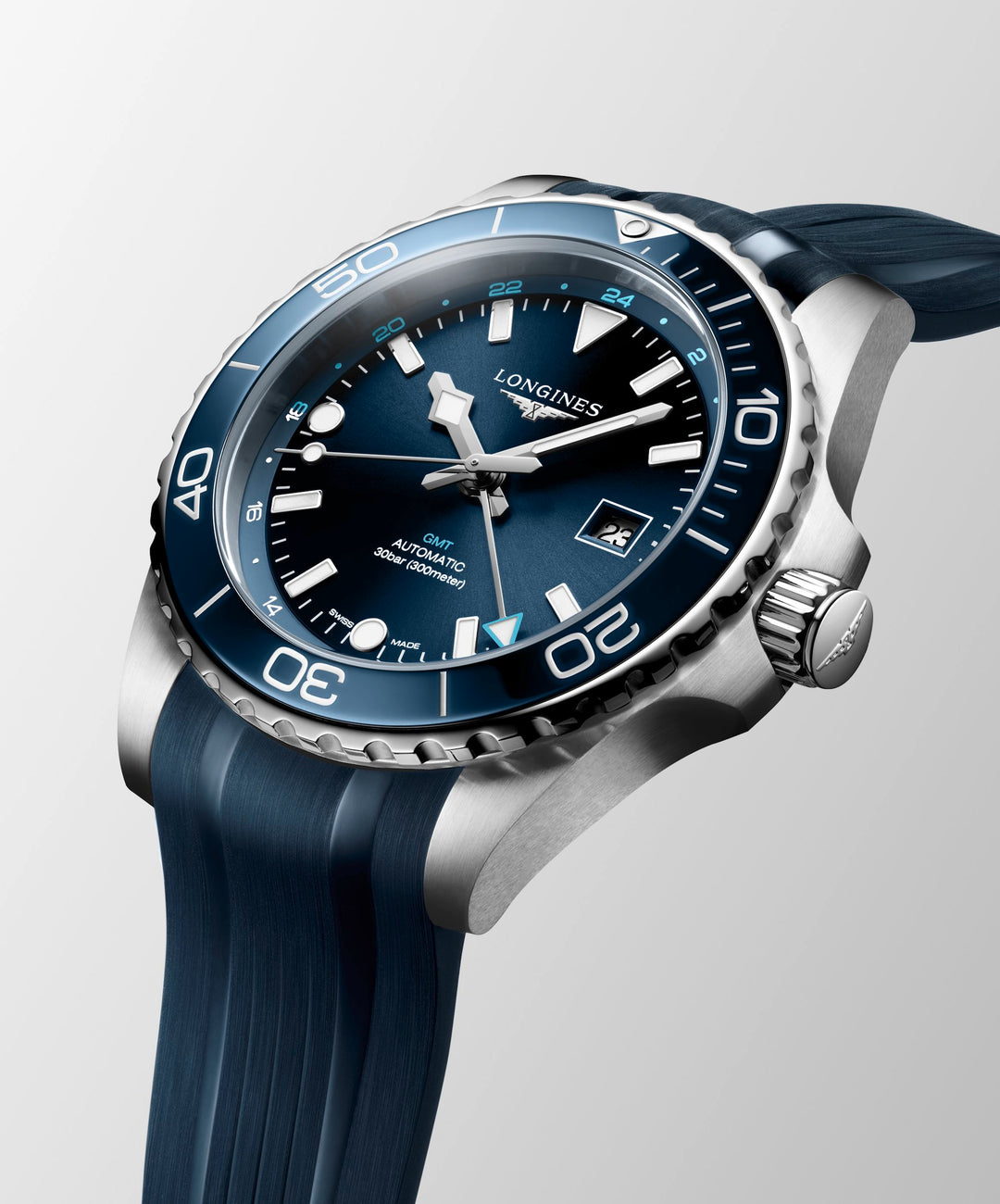 die Longines - HydroConquest GMT mit der Referenz L3.890.4.96.9 bei Juwelier Krebber