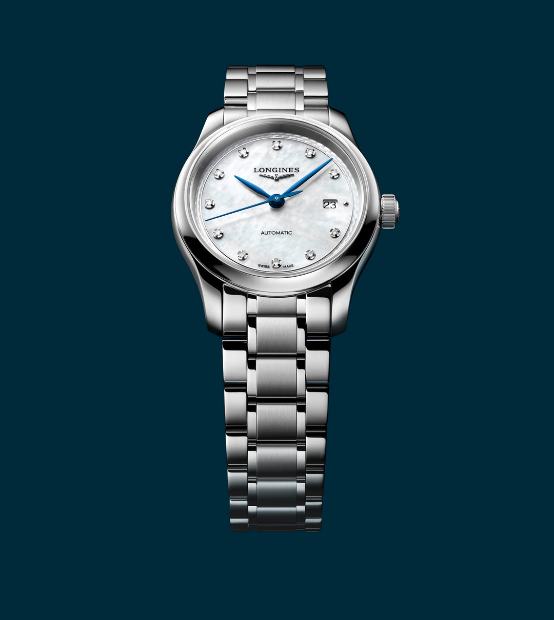 Longines - Master Collection - L2.449.4.87.6 – Automatikwerk – weiß - 30 mm - Damenuhr