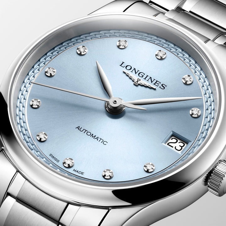 Longines - Master Collection - L2.450.4.97.6 – Automatikwerk – Hellblau - 34 mm - Damenuhrin hellblau