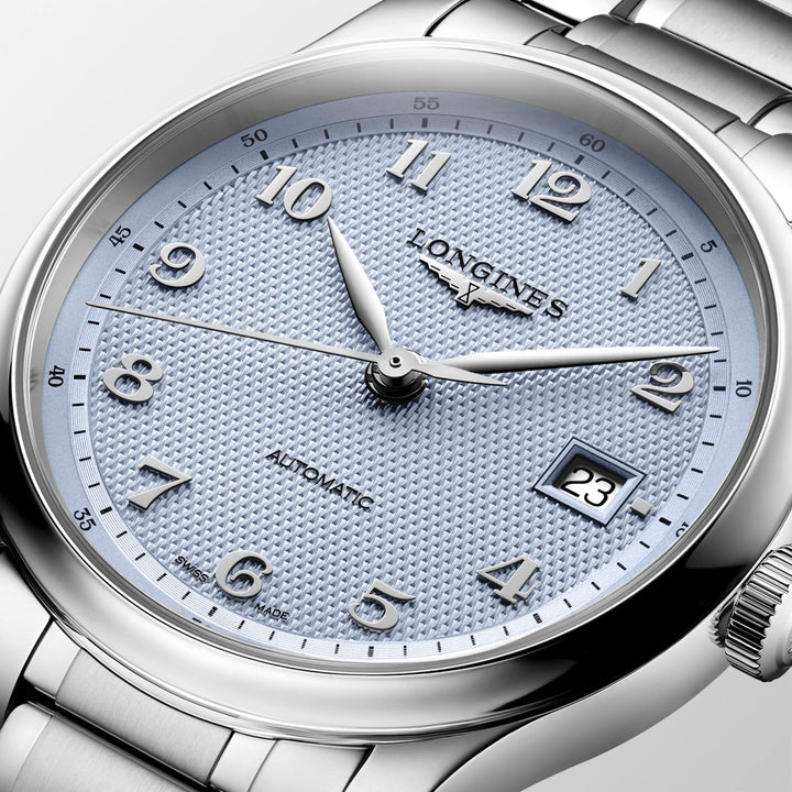 Longines - Master Collection - L2.949.4.99.6 – Automatikwerk – hellblau - 39 mm - Herrenuhr mit Datumsanzeige