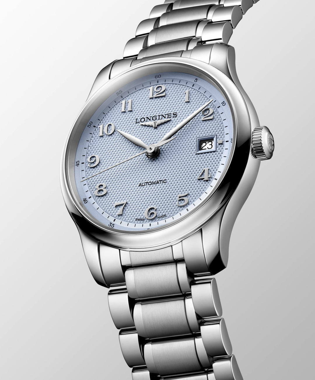 Longines - Master Collection - L2.949.4.99.6 – Automatikwerk – hellblau - 39 mm - Herrenuhr