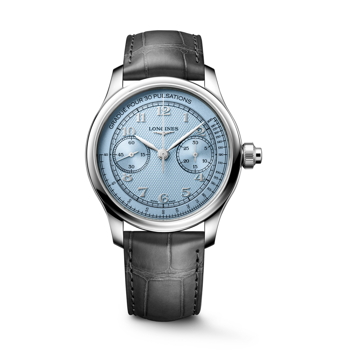 Longines - Master Collection - L2.960.4.93.2 – Automatikwerk – blau, grau- 41 mm - Herrenuhr
