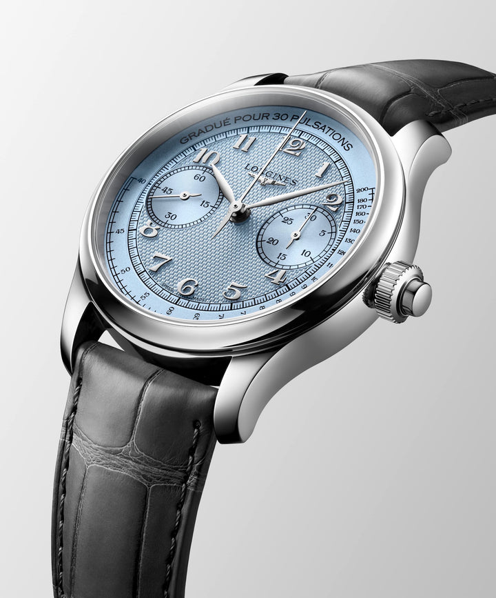 Longines - Master Collection - L2.960.4.93.2 – Automatikwerk – blau, grau- 41 mm - Herrenuhr