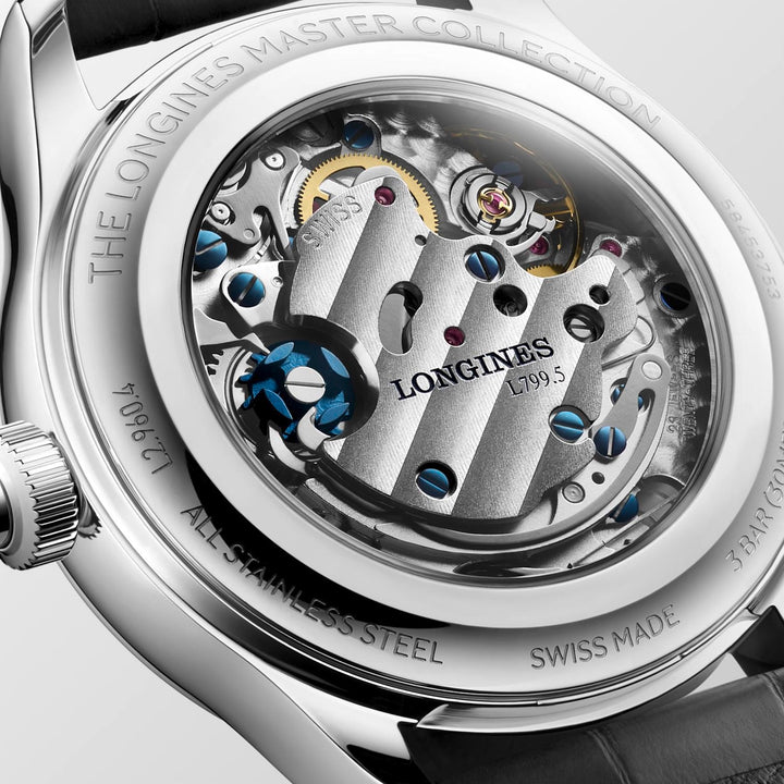  Longines - Master Collection - L2.960.4.93.2 – Automatikwerk – blau, grau- 41 mm - Herrenuhr