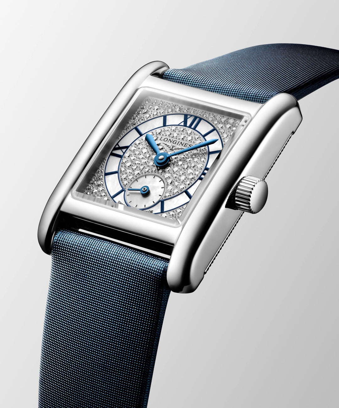 Longines - Mini DolceVita - L5.200.4.87.2 – Quarzwerk – weiß - 21,5 mm x 29 mm - Damenuhr mit Lederband