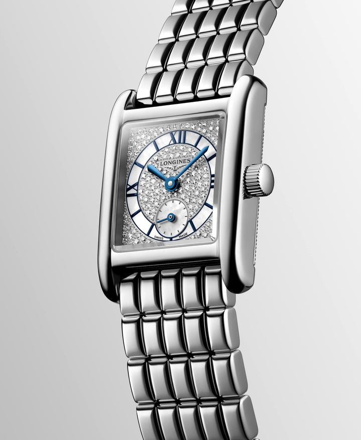 Longines - Mini DolceVita - L5.200.4.87.6 – Quarzwerk- weiß- 21,5 mm x 29 mm - Damenuhr
