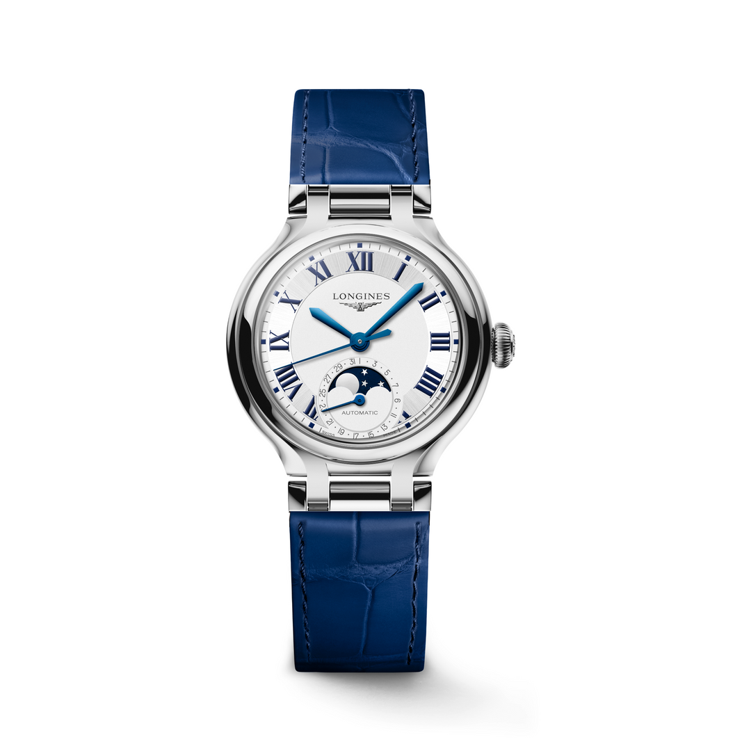 Longines - PrimaLuna - L8.126.4.71.2 – Automatikwerk – weißes Perlmutt - 34 mm - Damenuhr