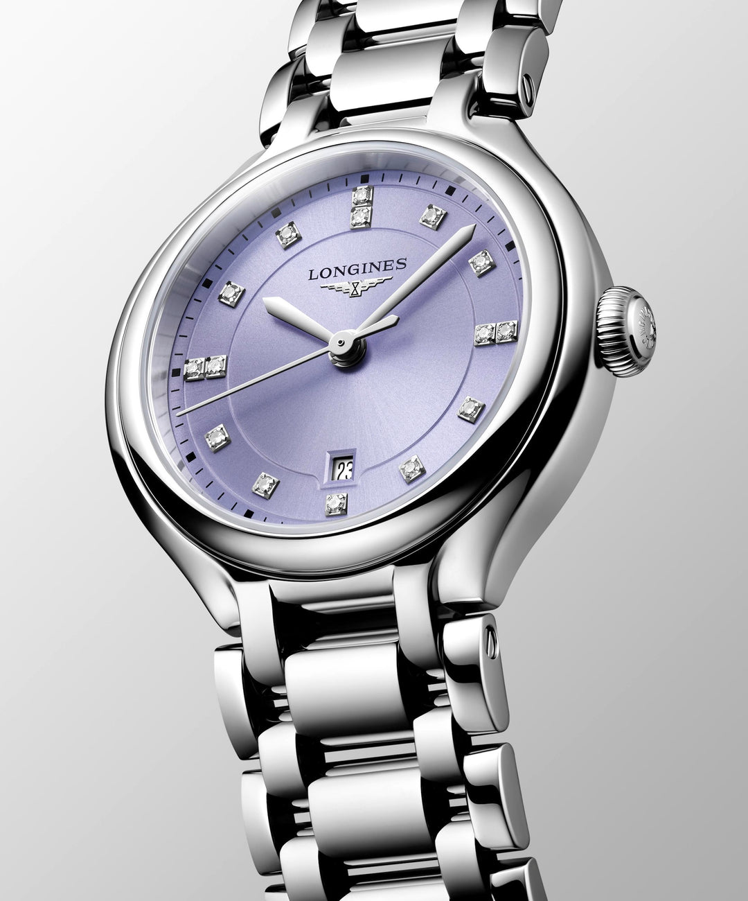 Longines - PrimaLuna - L8.142.4.07.6 – Quarzwerk – lila - 30 mm - Damenuhr in lila
