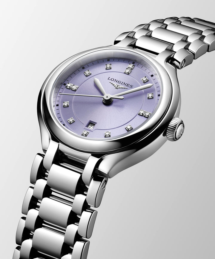Longines - PrimaLuna - L8.142.4.07.6 – Quarzwerk – lila - 30 mm - Damenuhr lavendel