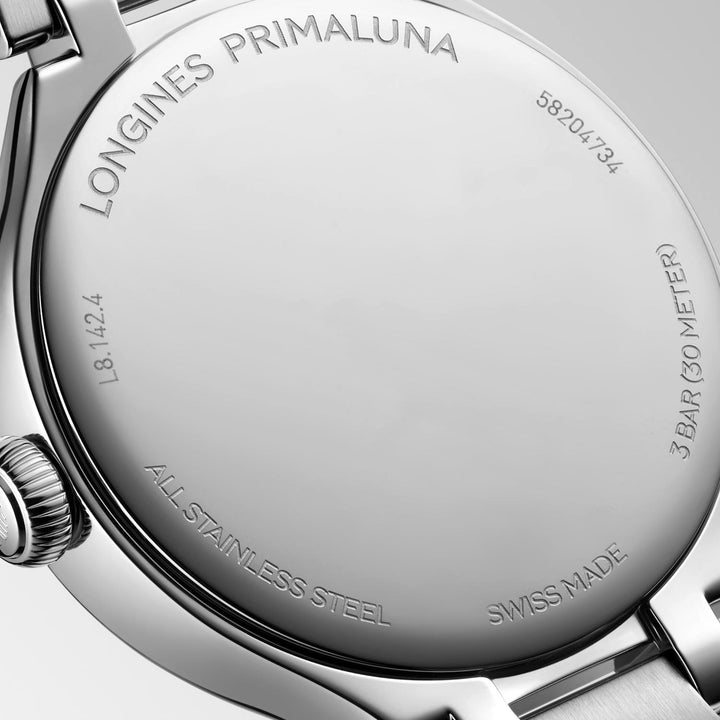 Longines - PrimaLuna - L8.142.4.97.6 – Quarzwerk – türkis - 30 mm - Damenuhr aus Edelstahl