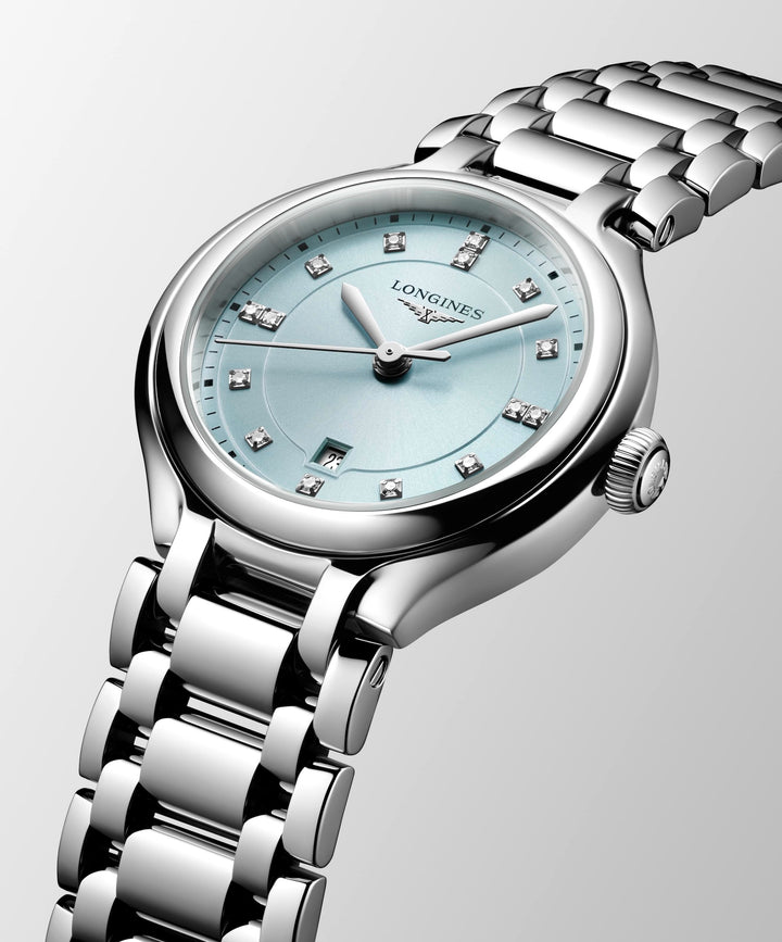 Longines - PrimaLuna - L8.142.4.97.6 – Quarzwerk – türkis - 30 mm - Damenuhr