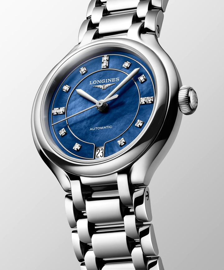 Longines - PrimaLuna- L8.124.4.97.6 – Automatikwerk – blau - 34 mm - Damenuhr