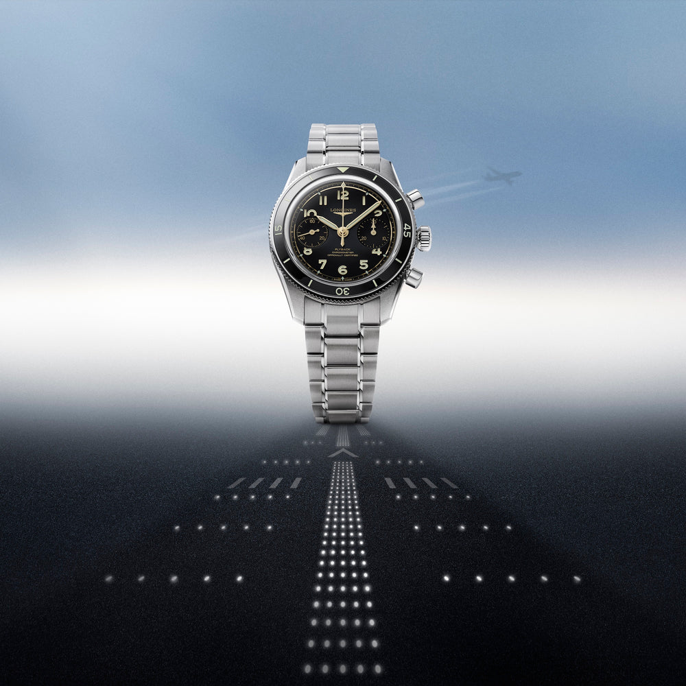 Longines - Spirit Pilot Flyback - L3.721.4.53.6 – Handaufzugswerk – schwarz - 39,5 mm - Herrenuhr bei Juwelier Krebber in Mönchengladbach