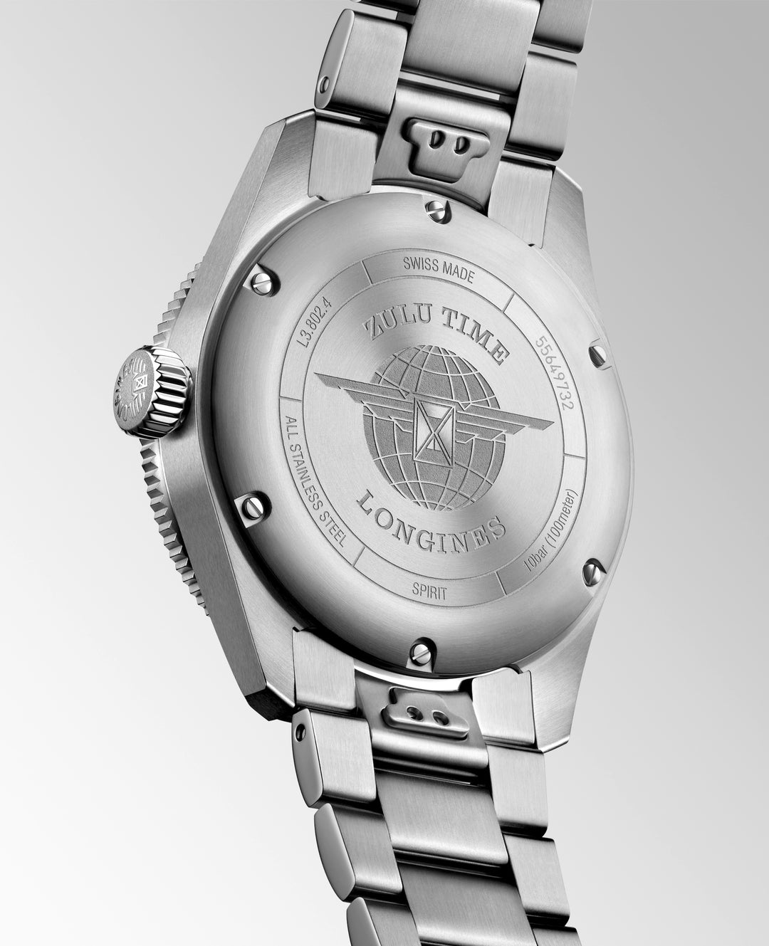 Longines - Spirit Zulu Time - L3.802.4.50.6 – Automatikwerk – schwarz - 39 mm - Herrenuhr aus Edelstahl