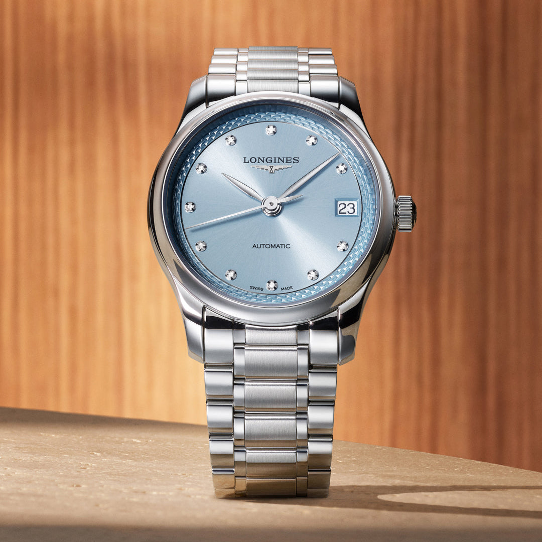 Longines - Master Collection - L2.450.4.97.6 – Automatikwerk – Hellblau - 34 mm - Damenuhr