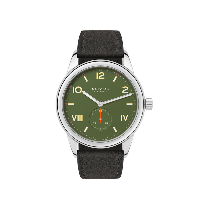 NOMOS Glashütte - Club Campus all olive - 739.GB – Handaufzugswerk – olivgrün - 38,5 mm - Herren- und Damenuhr