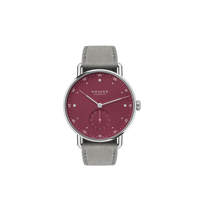 NOMOS Glashütte - Metro 33 muted red - 1123.SB – Handaufzugswerk – rot - 33 mm - Damenuhr