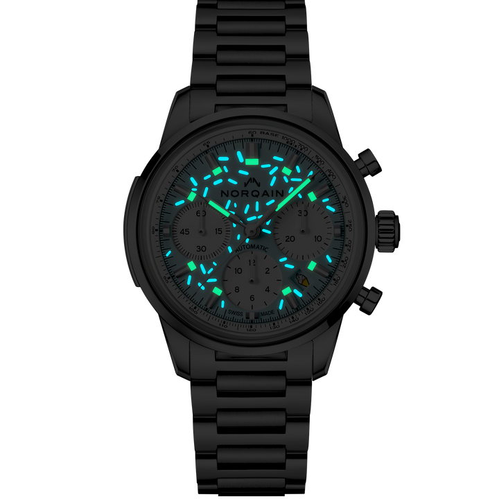 NORQAIN - Freedom Chrono Enjoy Life "Sprinkles" - N2201.19S04.A01 – Automzik-Chronographenwerk – hellblau, weiß - 40 mm - Herren- und Damenuhr