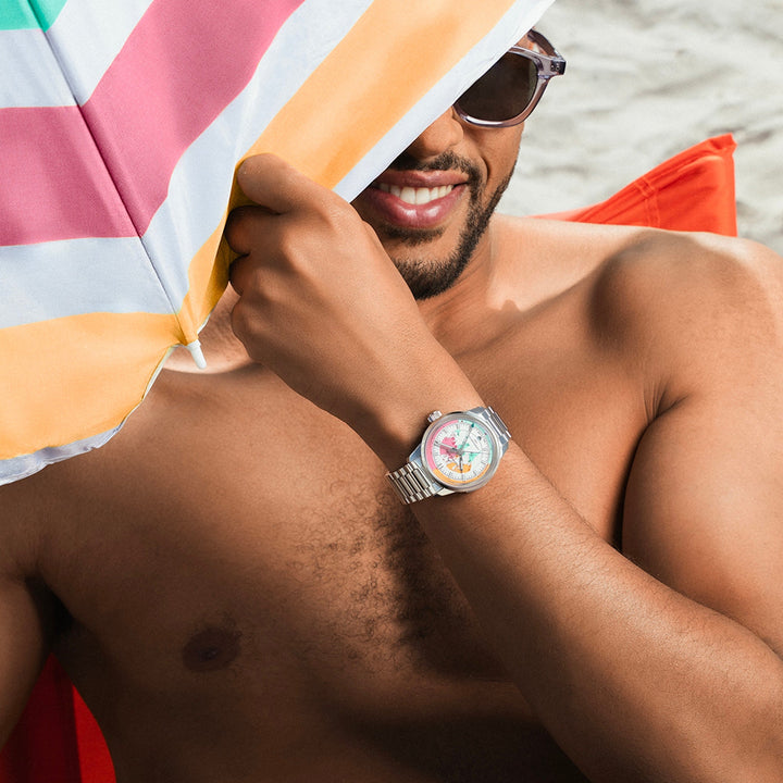 NORQAIN - Freedom GMT Enjoy Life "Holiday" Limited Edition - N2100.22S02.W01 – Automatik-Chronographenwerk – rosa, weiß - 40 mm - Herren- und Damenuhr in Mönchengladbach kaufen