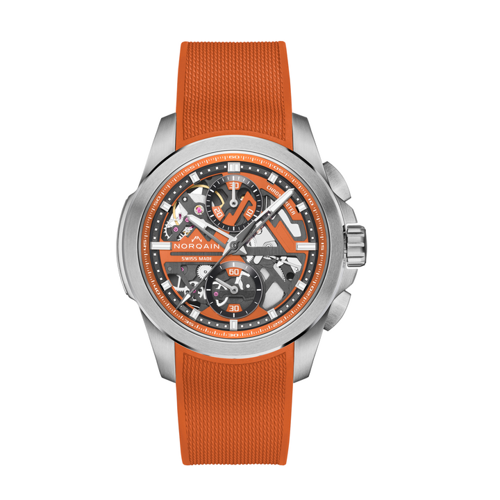 NORQAIN - Independence Skeleton Chrono - N3200.40S01.O01 – Automatik-Chronographenwerk – orange - 42 mm - Herrenuhr