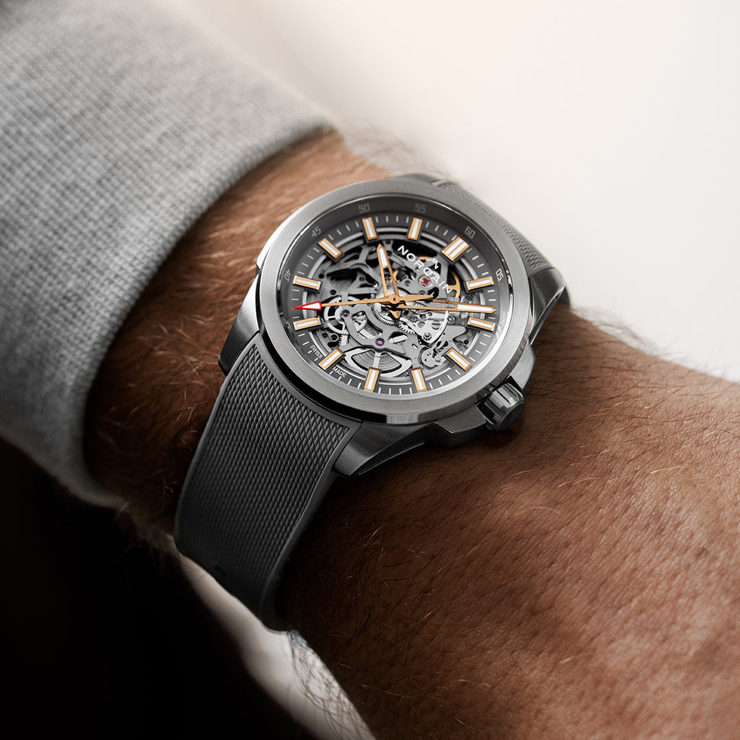 NORQAIN - Independence Skeleton - N3000.07S02.G01 – Automatikwerk – grau - 42 mm - Herrenuhr