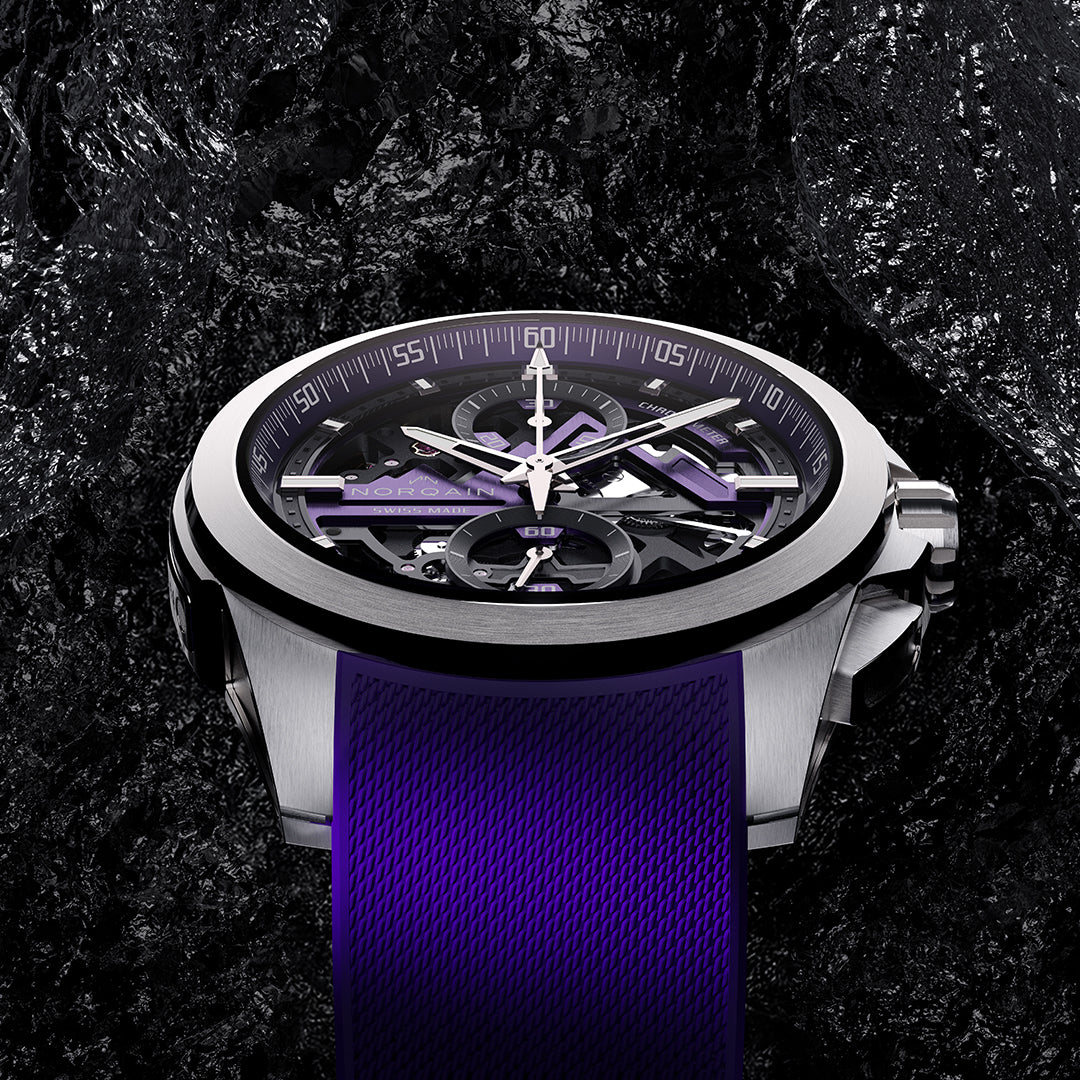 NORQAIN - Independence Skeleton Chrono - N3200.40T03.P01 – Automatik-Chronographenwerk – lila - 42 mm - Herrenuhr aus Titan