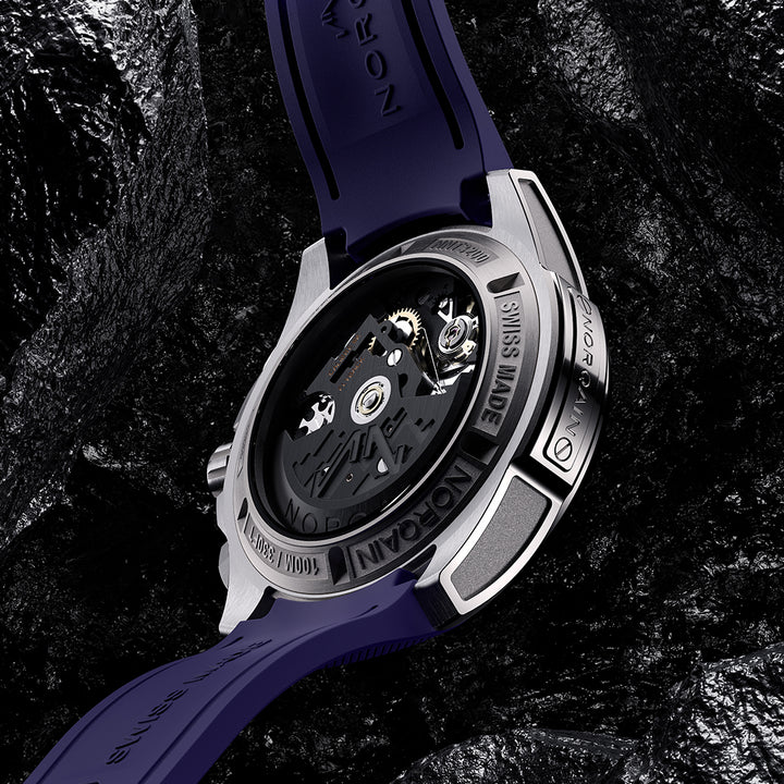 NORQAIN - Independence Skeleton Chrono - N3200.40T03.P01 – Automatik-Chronographenwerk – lila - 42 mm - Herrenuhr